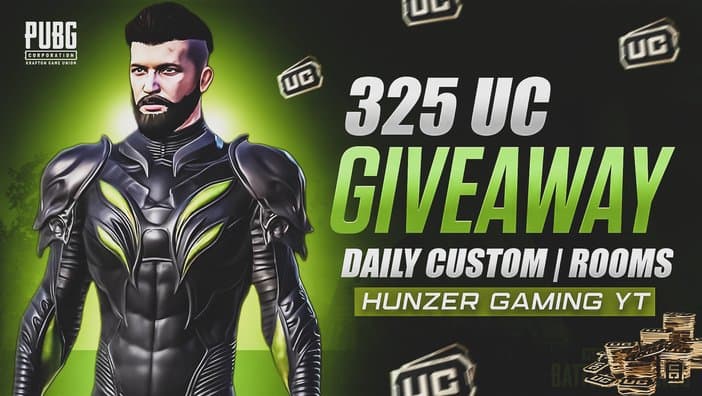 Daily UC & RP Giveaway Live Stream PUBG Mobile - HUNZER